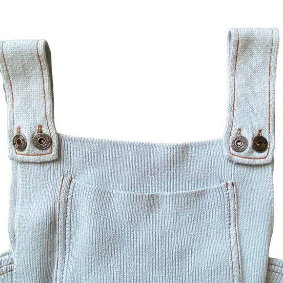 Zara Mini Dress Knit Overalls Mini Dress Blue S - Picture 10 of 15